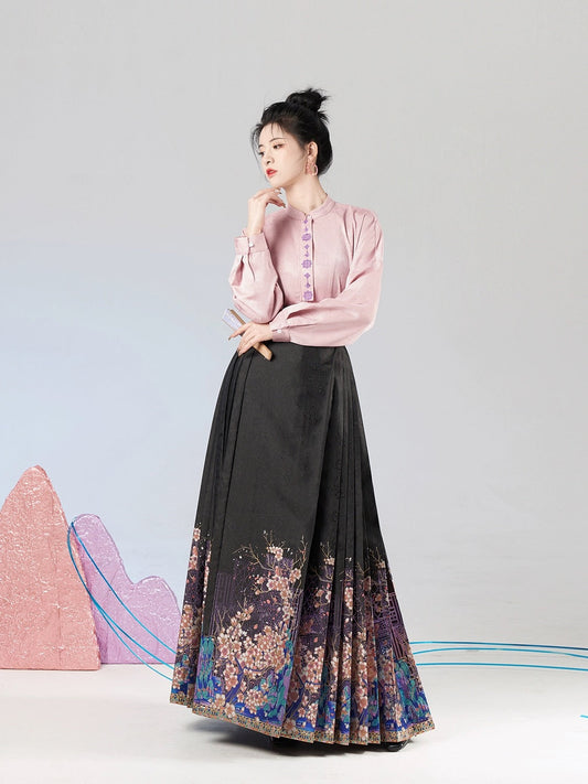 Rowan Ming Style Mamian Skirt Hanfu
