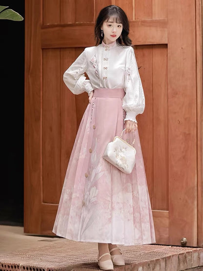 Thessaly Modern Chinese Hanfu Skirt Set