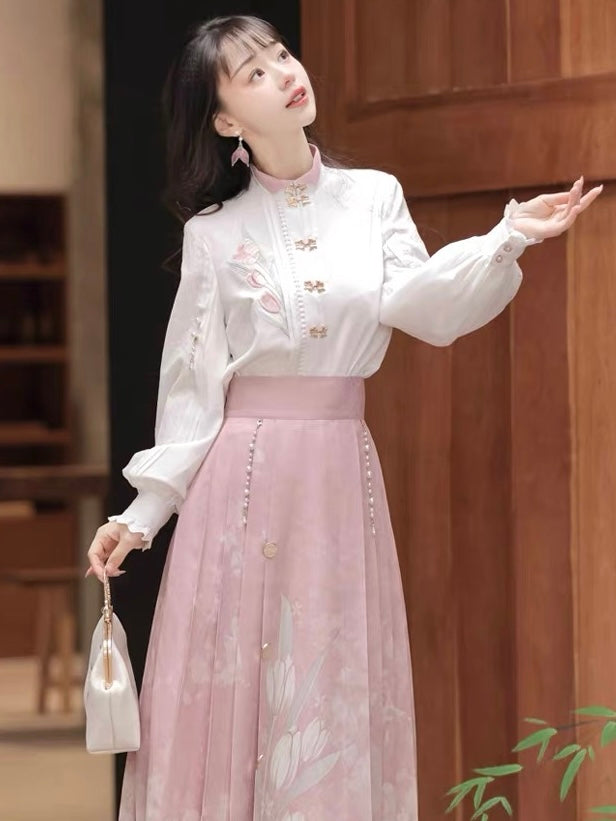 Thessaly Modern Chinese Hanfu Skirt Set