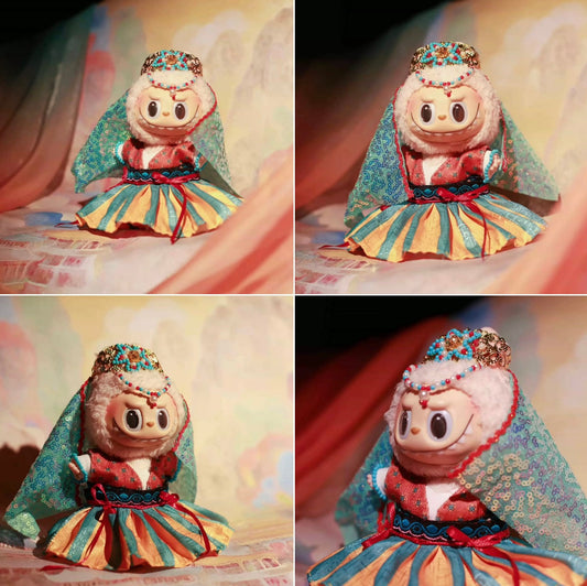 17cm Labubu Plush Doll Hanfu Outfit – Dunhuang Style