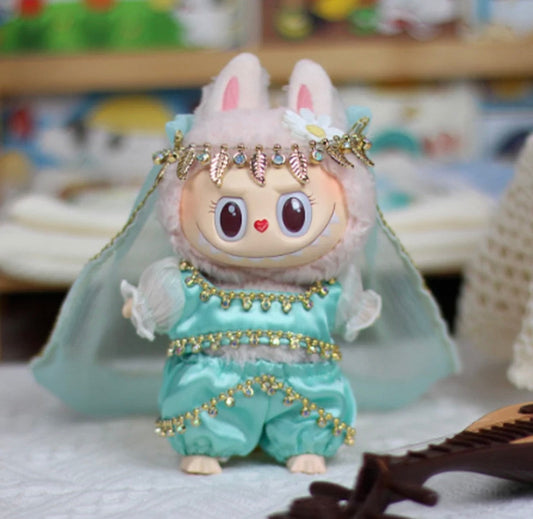 17cm Labubu Plush Doll Traditional Costume - Princess Jasmine