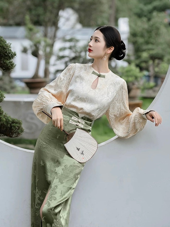 Pine Modern Cheongsam Style Set