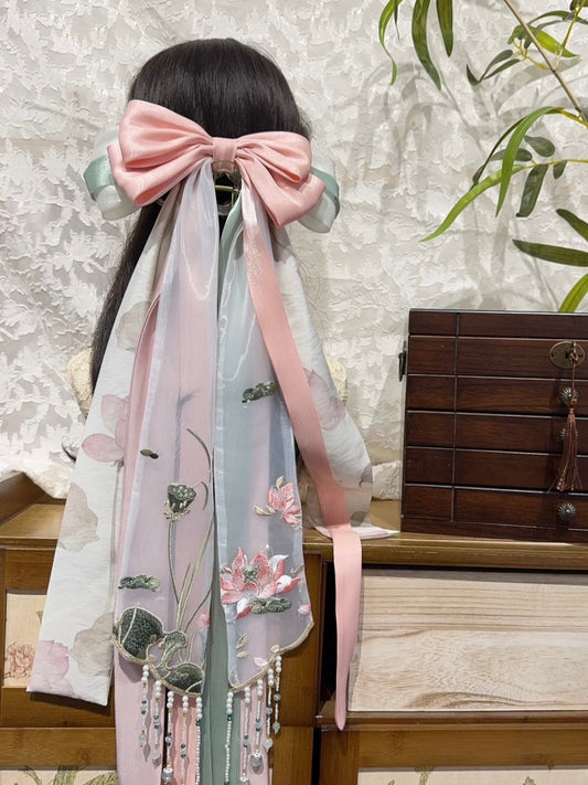 Large Oriental Hair Bows: Serene