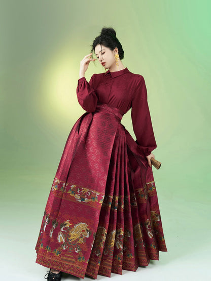 Ming Dynasty Modern Hanfu, Mamianqun, Lunar Dragon (Preorder)
