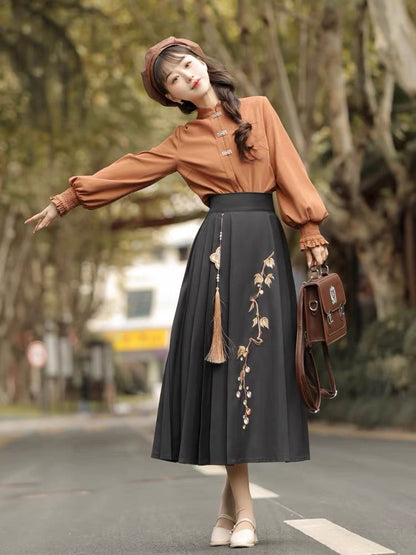 Aster Modern Ming Style Mamianqun Hanfu