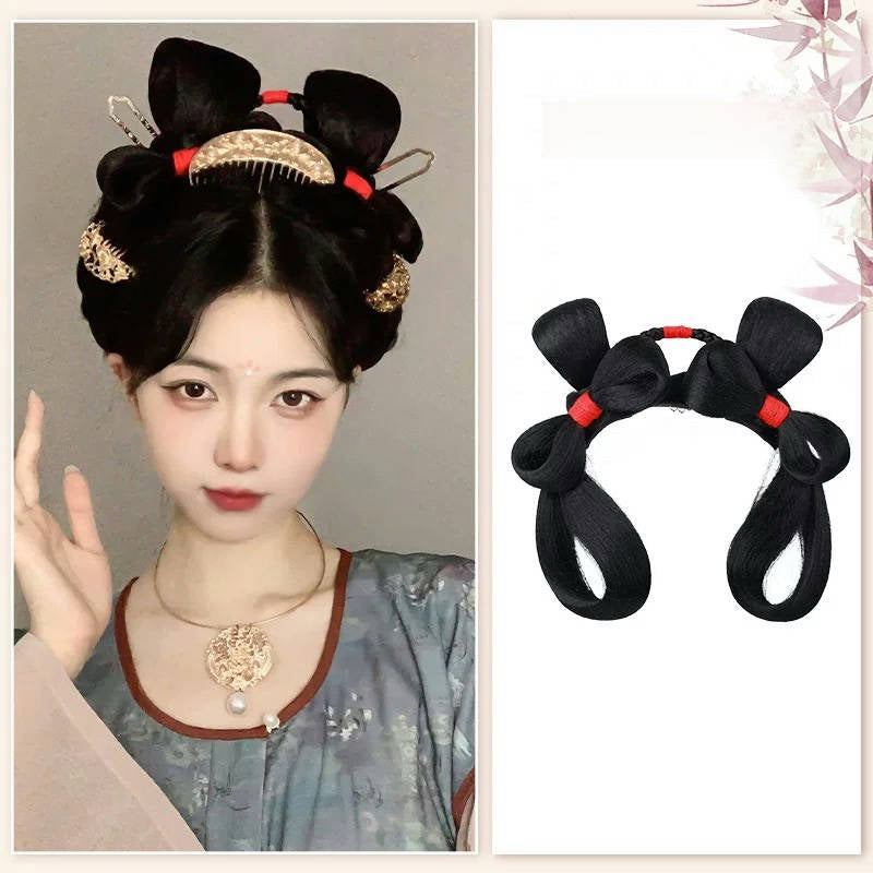 Evelyn - Ancient Chinese Hair Bun, Headband, and Extensions