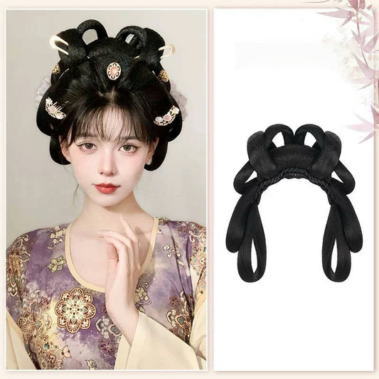 Aria - Ancient Chinese Hair Bun, Headband, and Extensions