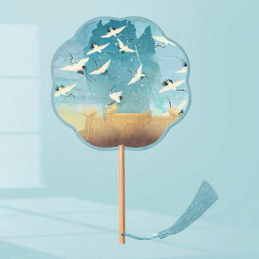 Cranes Hand Fan