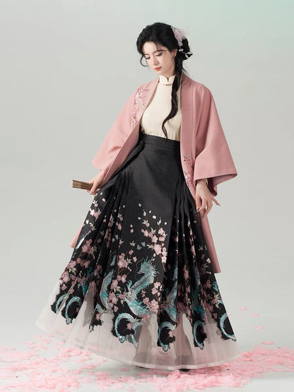 Sakura Notes Modern Ming Style Mamian Skirt Hanfu