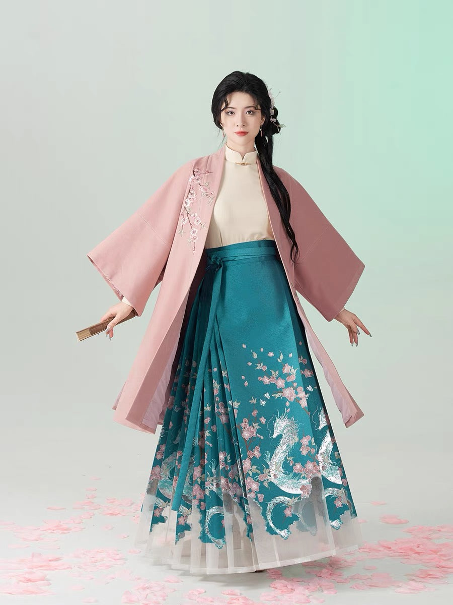 Sakura Notes Modern Ming Style Mamian Skirt Hanfu