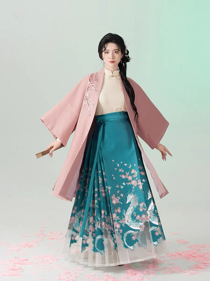 Sakura Notes Modern Ming Style Mamian Skirt Hanfu