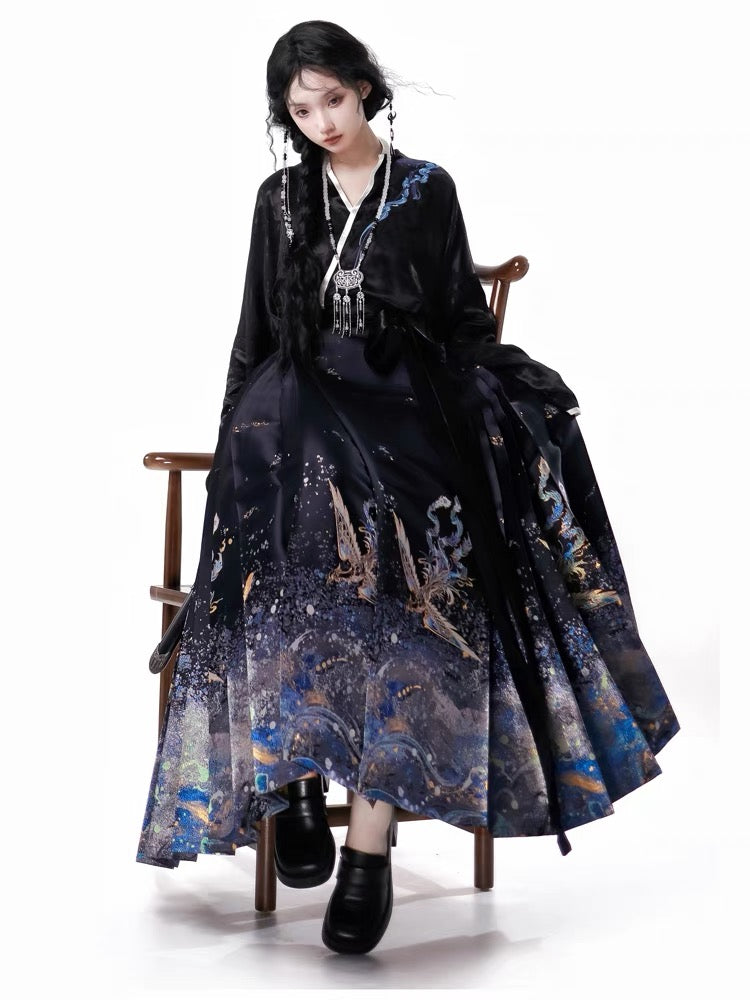Queen Phoenix Modern Ming Style Mamian Skirt Hanfu
