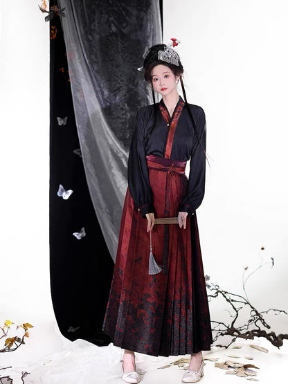 Morticia Modern Ming Style Mamian Skirt Hanfu