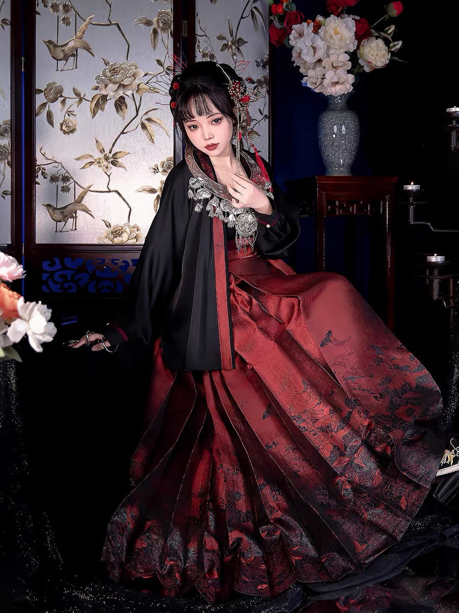 Morticia Modern Ming Style Mamian Skirt Hanfu