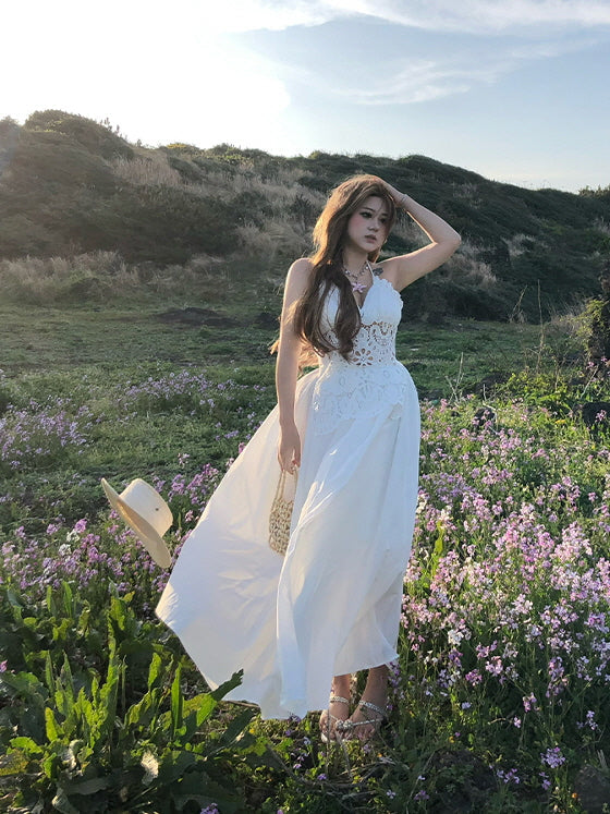 Sunlit Meadow Eyelet Lace Dress