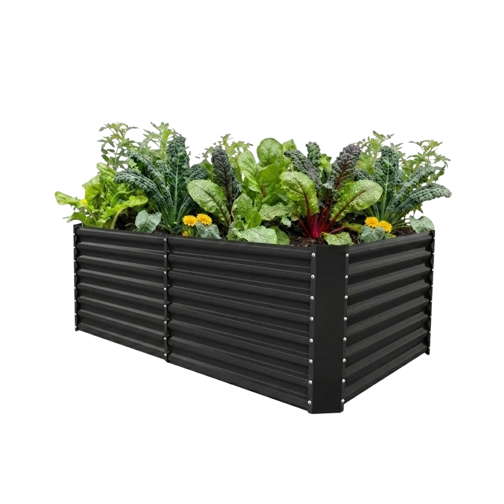 set of 10 — 24-inch tall rectangular galvanized metal raised garden bed, 6 by 3 feet — view 6