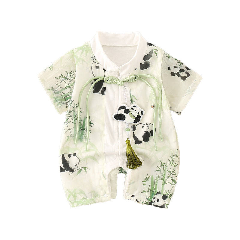 Climbing Panda - Chinese Style Baby Onesies