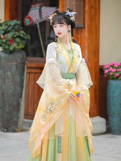 Topaz - Wei Jin Style Cross Collar Qiyao Ruqun