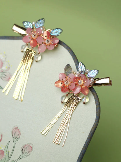 Hair Clip: Orange Blossoms