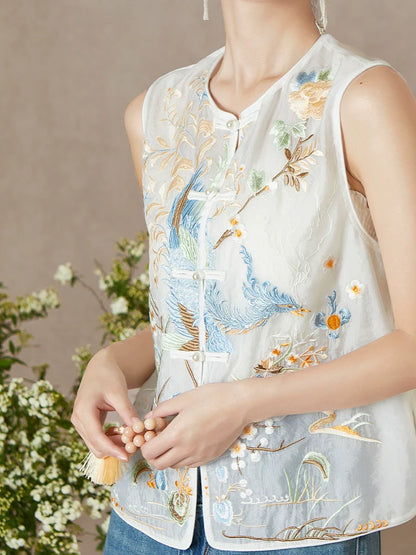 Heavenly - New Chinese Style Embroidered Women Vest