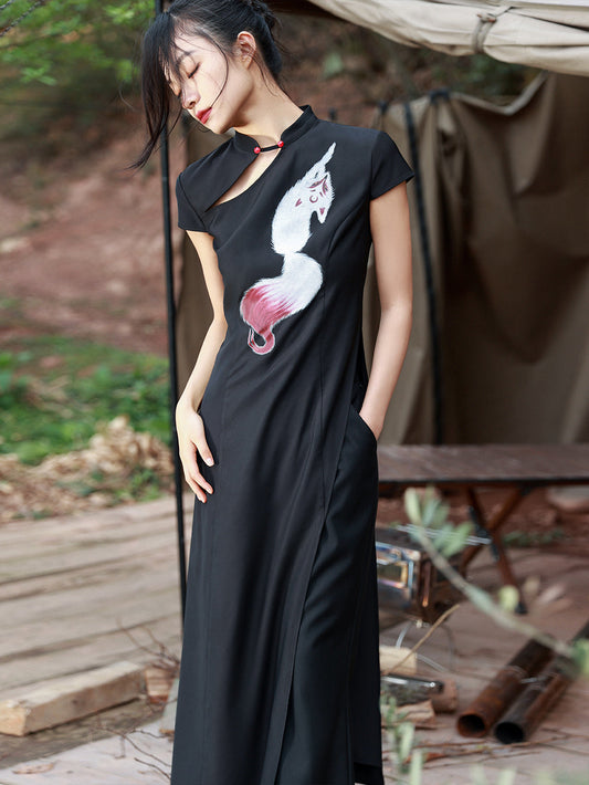 Kitsune - Women's Summer New Chinese Style Cheongsam Dress