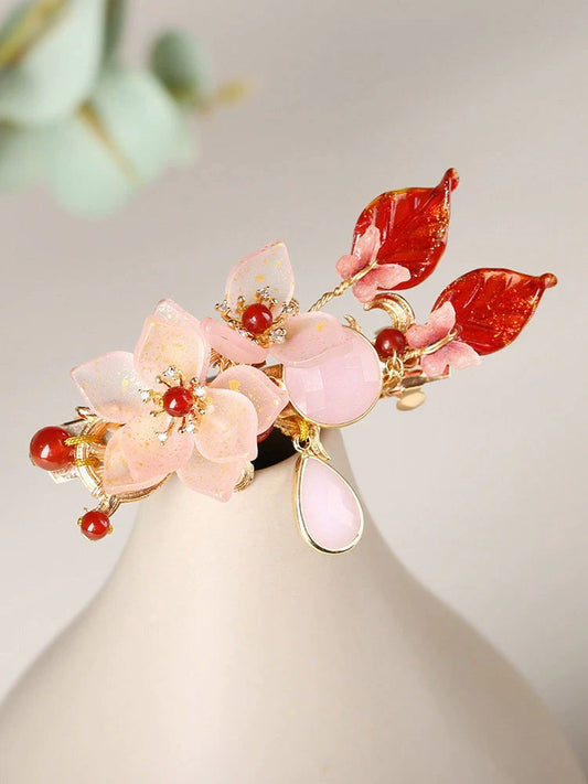 Back Hair Pin: Carmine