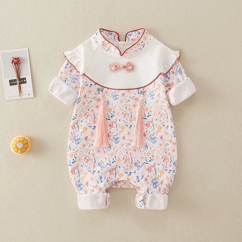 Anastasia - Cheongsam Style Baby Onesies for Girls