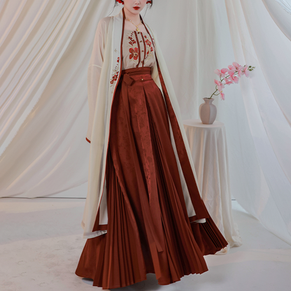 Scarlet Lamp 赤玉盏 - New Chinese Style Song Dynasty Hanfu (Preorder)