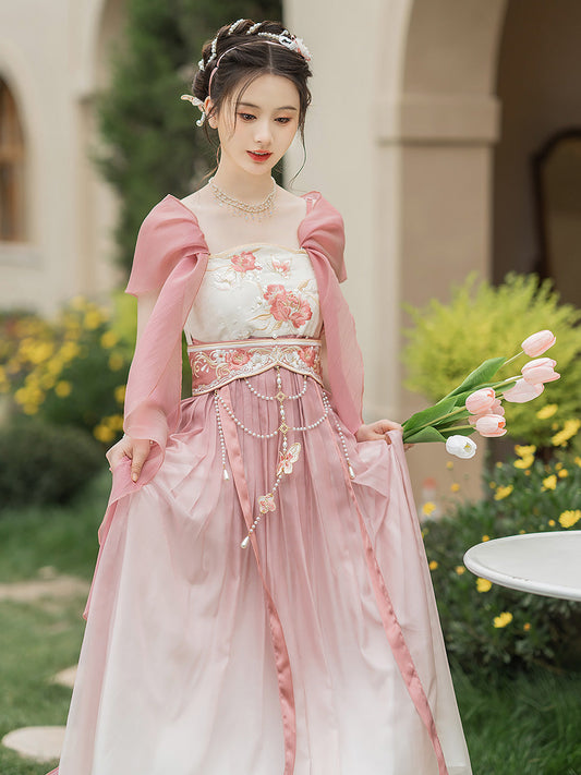 Ruofu 若芙蕖 - Tang Dynasty Style Hanfu Dress Heziqun