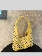 Punk Studded Hobo Shoulder Bucket Tote Bag