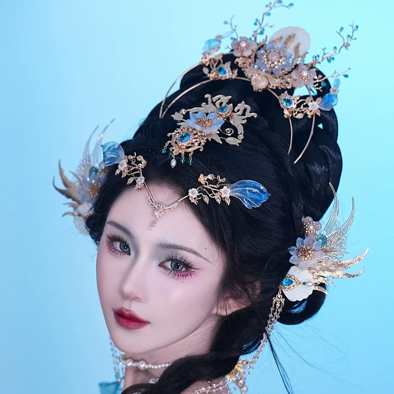 Hanfu Hair Accessories Set: Bihai Ballad