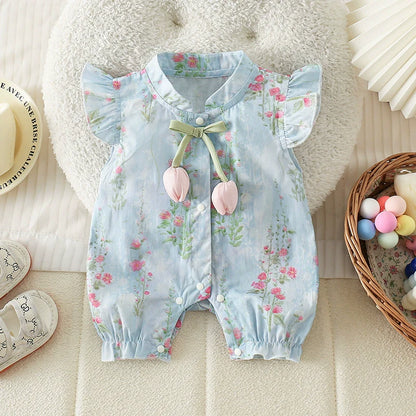 Tulip - Cheongsam Style Baby Onesies for Girls