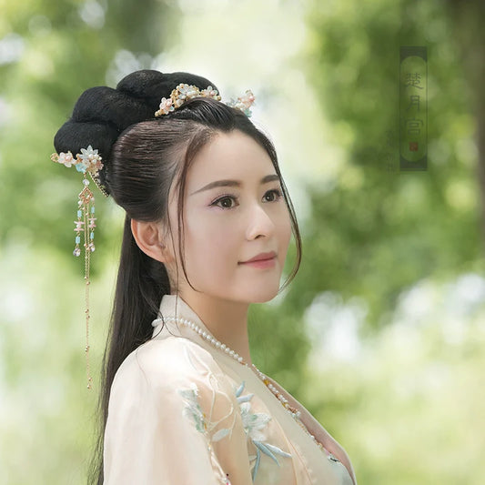 Hanfu Hair Accessories Set: Colorful Spring
