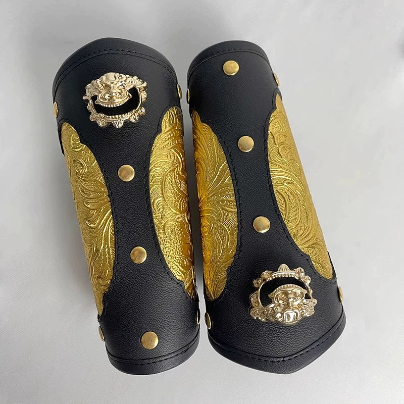 Crimson Lotus Warriors - Wrist Guards for Hanfu