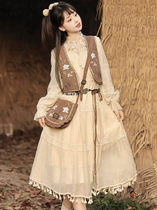 Fengyin Desert  风吟沙漠 - New Chinese Style Modern Hanfu Dress
