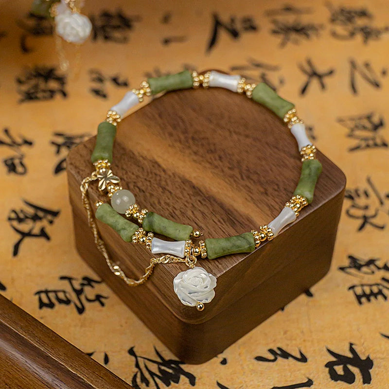 Bamboo Knots and Jade Bracelet