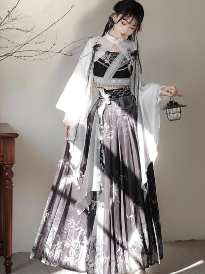 Crane Feather 鹤羽 - Dunhuang Inspired New Chinese Style Outfit