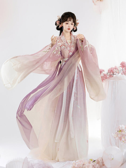 Flower Kite 鸢月 - Wei Jin Style Qiyao Ruqun Spring and Summer Hanfu