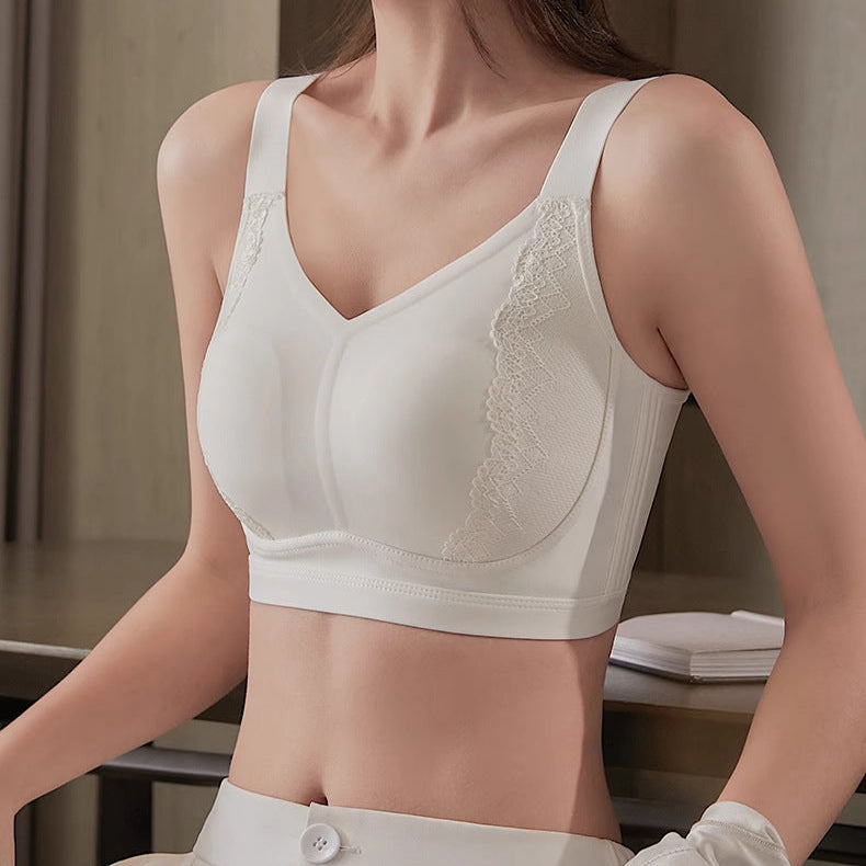 Women Lace Jacquard Seamless Bras Wireless Bra Push Up Full Coverage Tshirt Everyday Bra