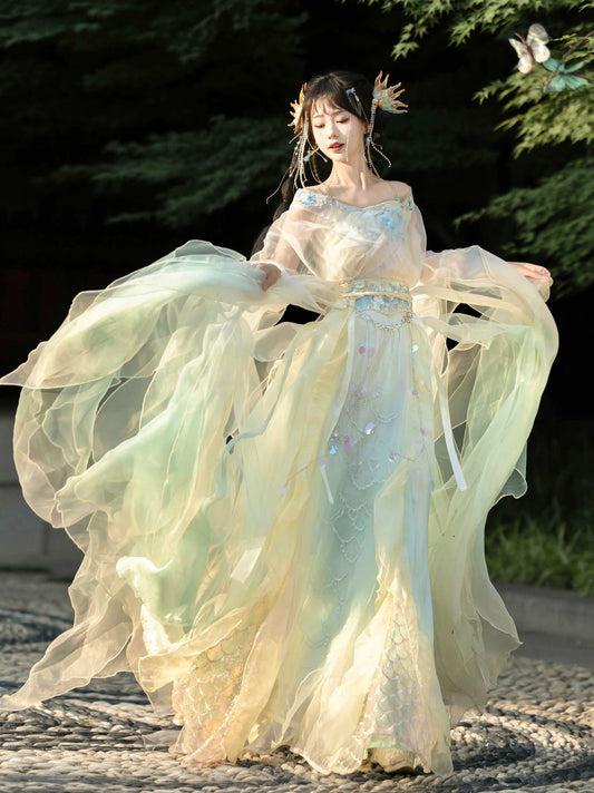 Beads with Tears 珠有泪 - Wei Jin Fairytale Style Qiyao Ruqun