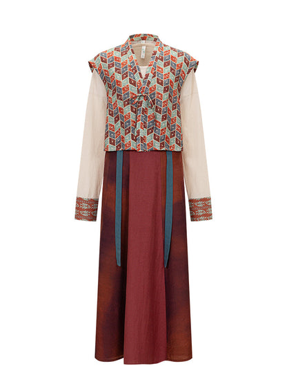 Zhu Lou Ci 朱楼辞 - Tang Dynasty Dunhuang Style Beizi Hanfu (Preorder)