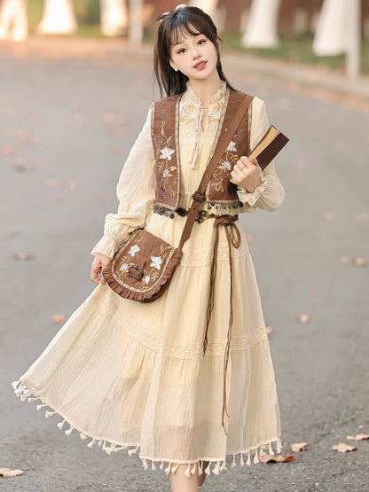 Fengyin Desert  风吟沙漠 - New Chinese Style Modern Hanfu Dress