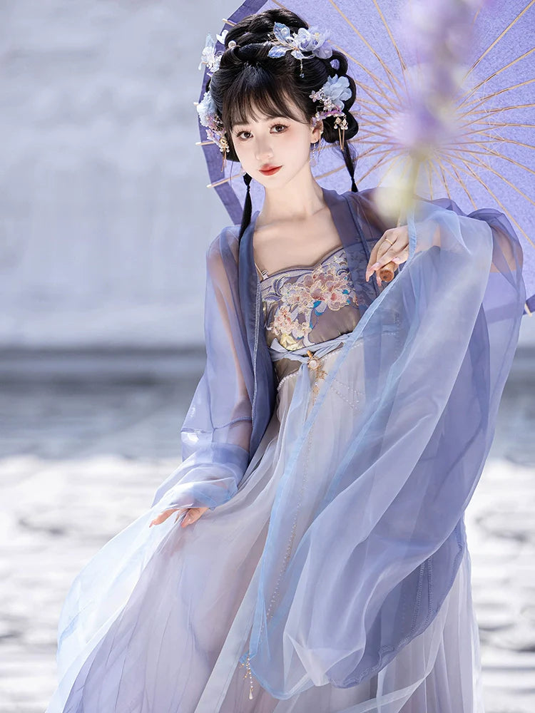 Flower Clusters 花团簇 - Tang Dynasty Style Hanfu Dress Heziqun