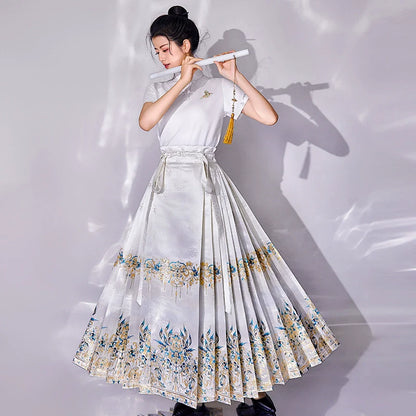 Ming Dynasty Modern Hanfu, Mamianqun, Phoenix Crown 凤冠 (Preorder)