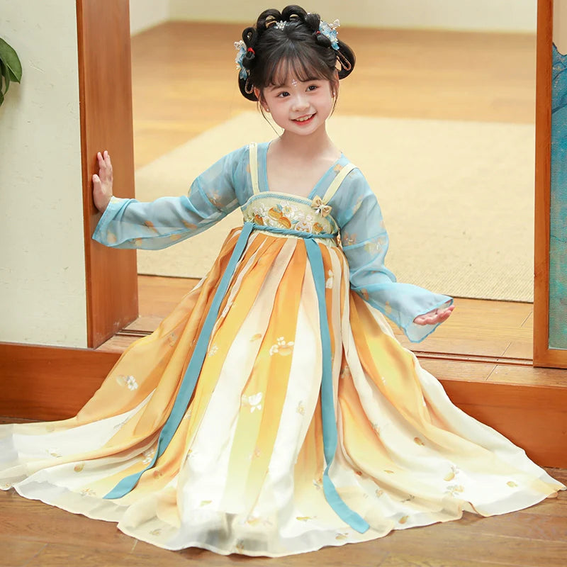 Lemon - Tang Dynasty Hanfu Dress, Princess Costume for Girls
