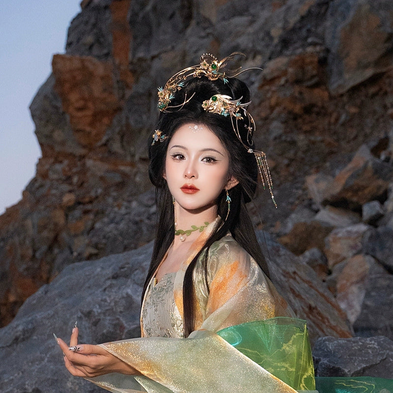 Hanfu Hair Accessories Set: Pear Blossom