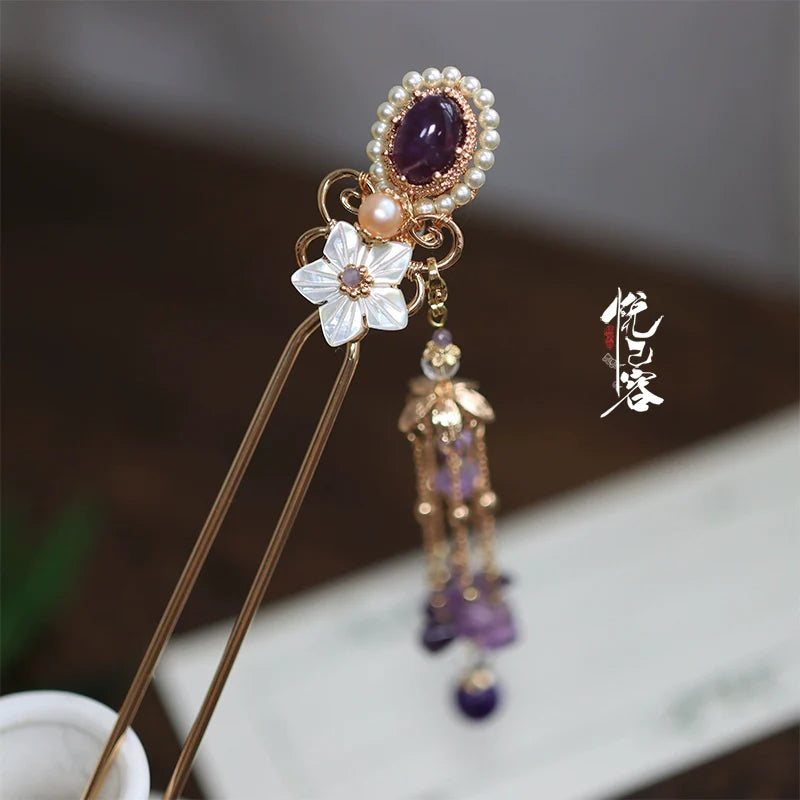 Hair Pin: Purple Kite