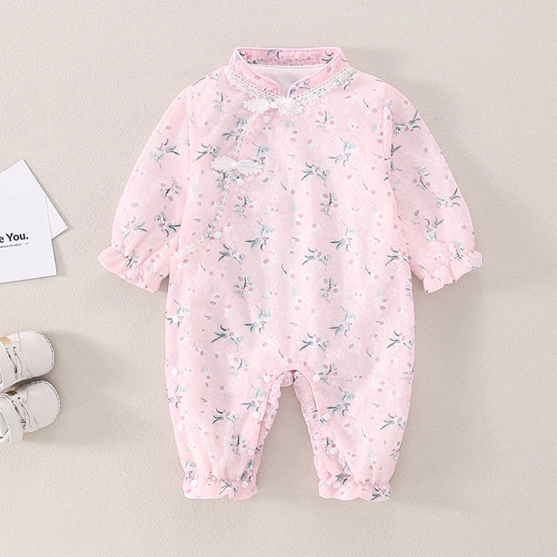 Soft Girl - Cheongsam Style Baby Onesies for Girls