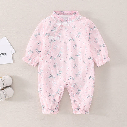 Soft Girl - Cheongsam Style Baby Onesies for Girls