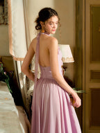 Lilac Rose Cascade Chiffon Dress